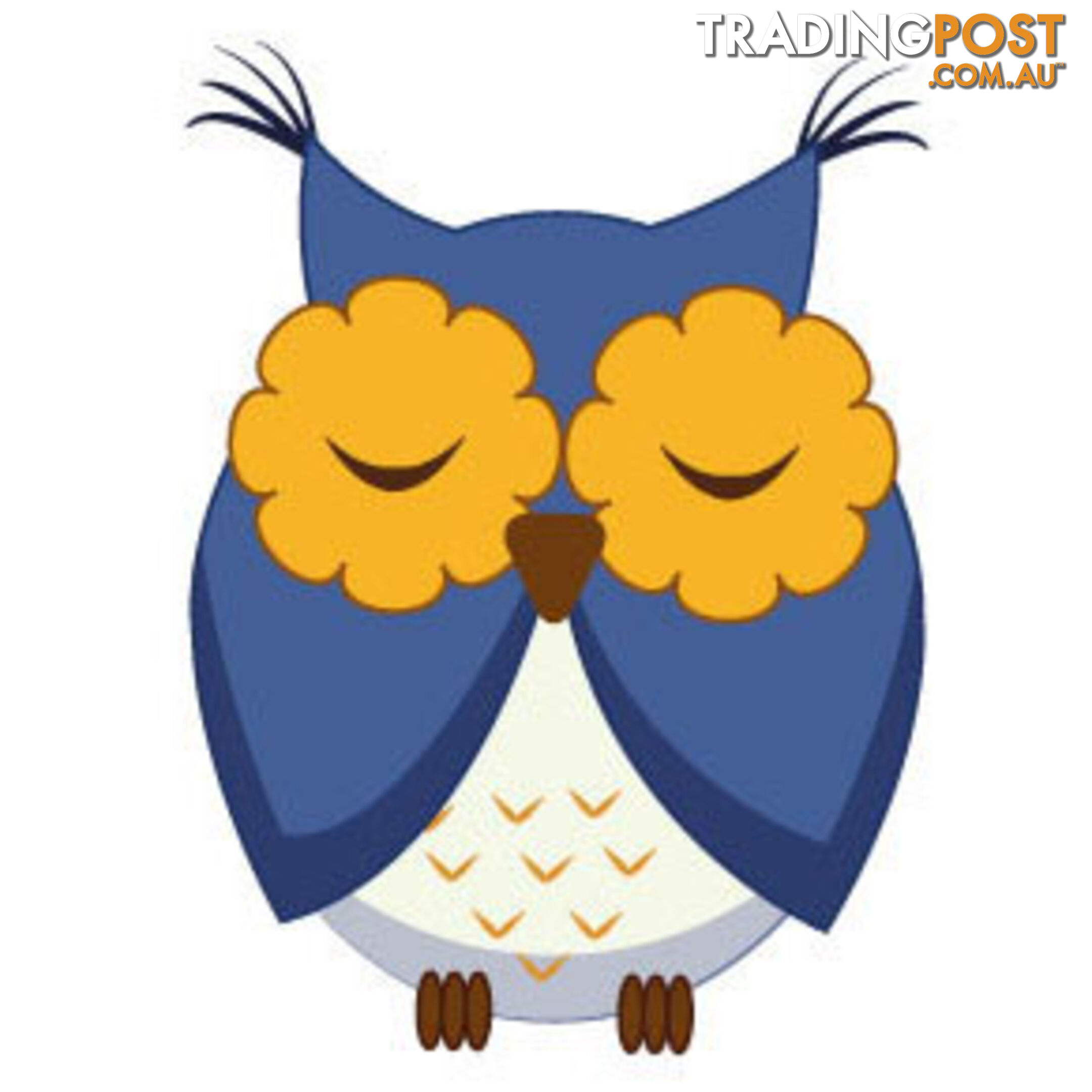 10 X Cute blue owl Wall Sticker - Totally Movable