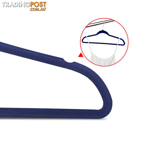 Set of 50 Slim Navy Velvet Hangers - photo 4 of 7