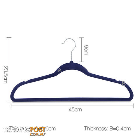 Set of 50 Slim Navy Velvet Hangers - photo 2 of 7