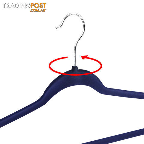 Set of 50 Slim Navy Velvet Hangers - photo 3 of 7