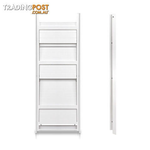 Wooden Ladder Display Storage Shelf White