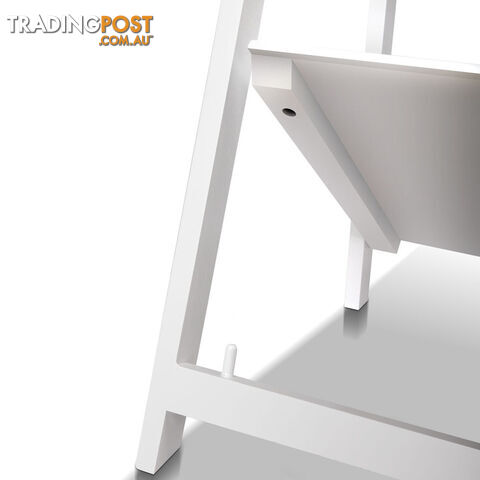 Wooden Ladder Display Storage Shelf White