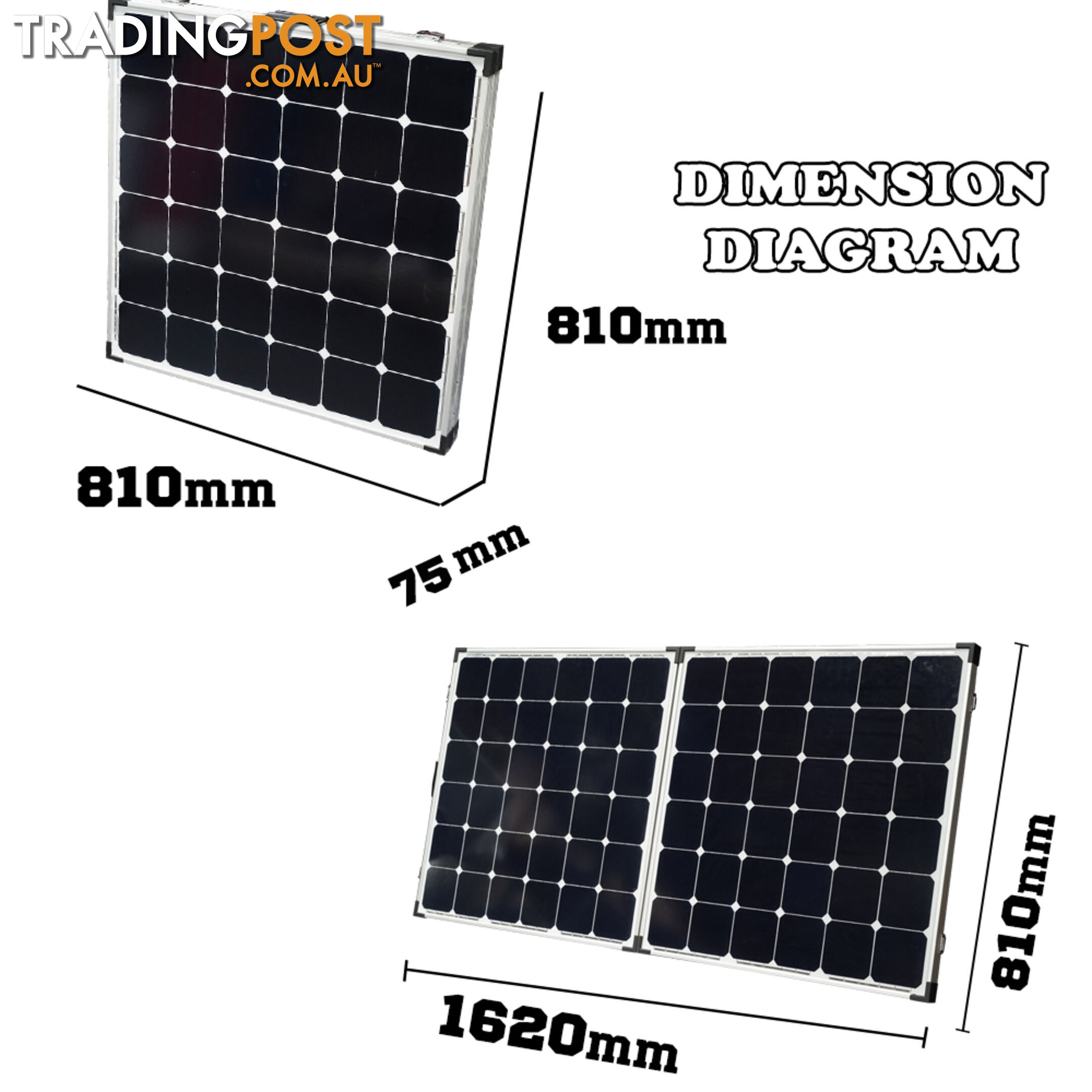 12V 250W Folding Solar Panel Kit Caravan Boat Camping Power Mono Charging Home