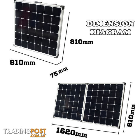 12V 250W Folding Solar Panel Kit Caravan Boat Camping Power Mono Charging Home