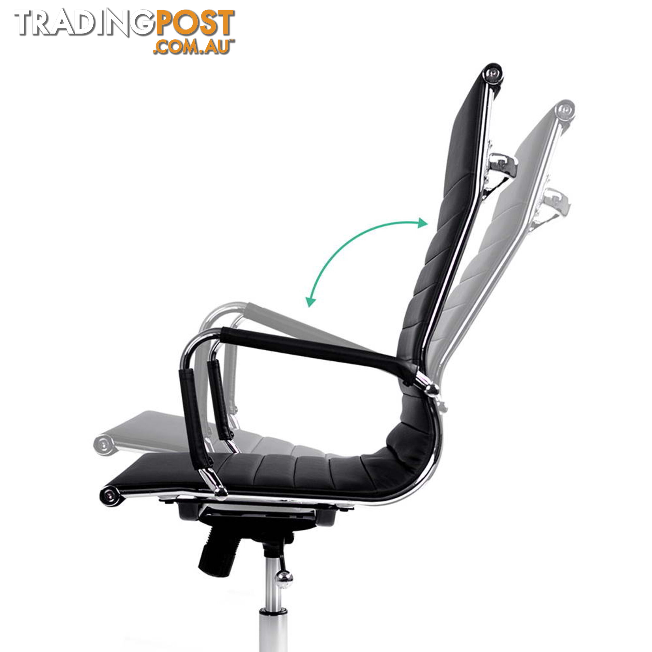 Eames Replica PU Leather High Back Executive Computer Office Chair Black