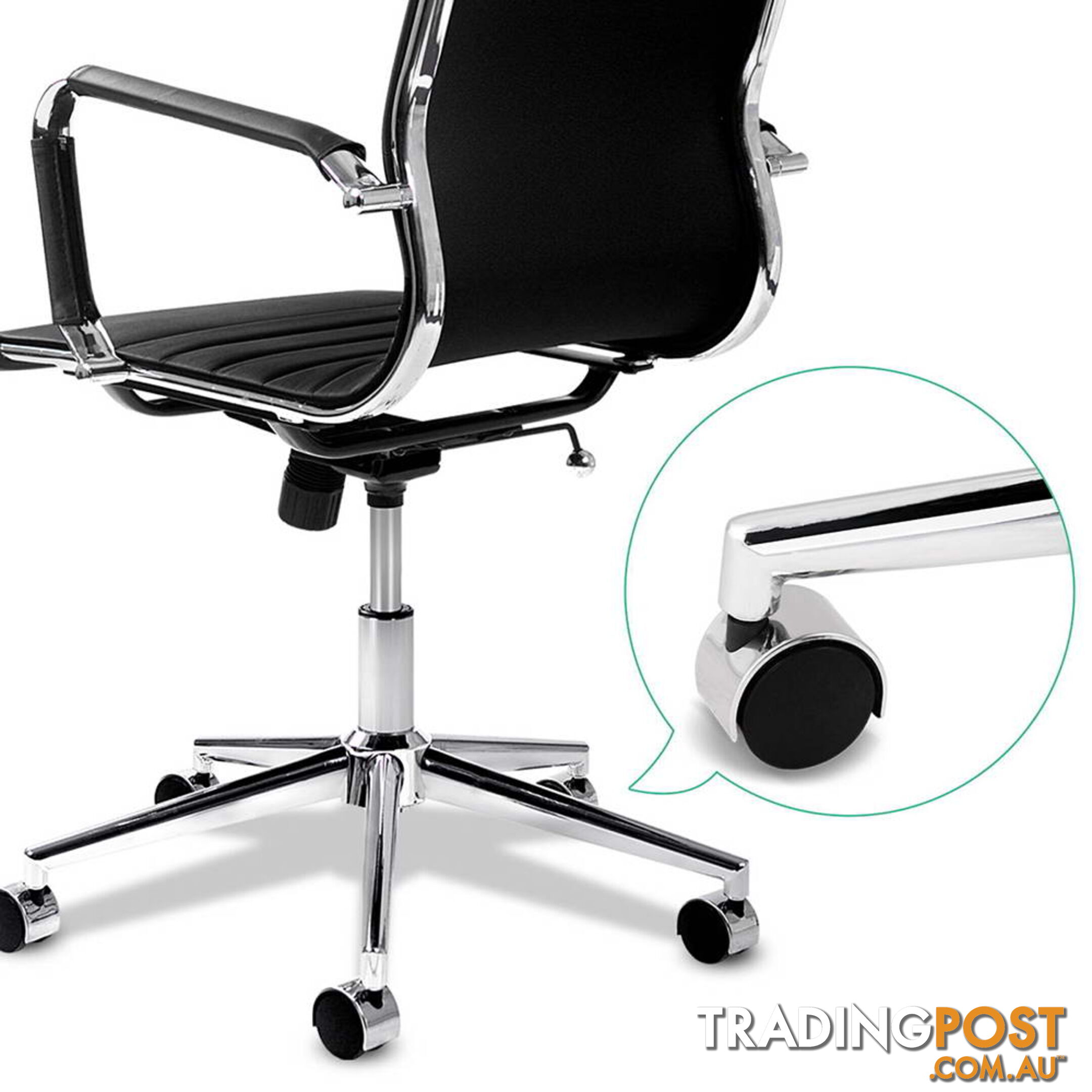 Eames Replica PU Leather High Back Executive Computer Office Chair Black