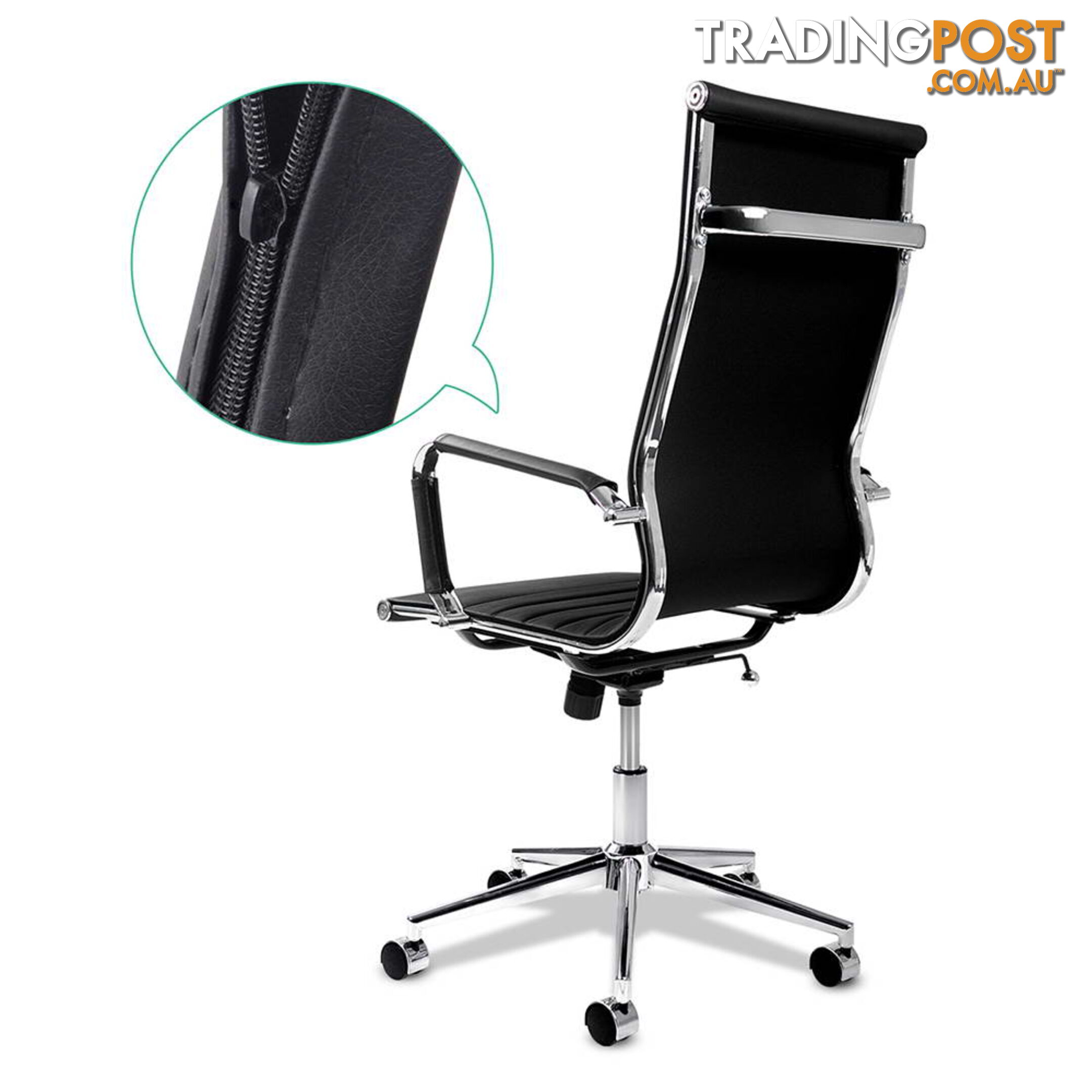 Eames Replica PU Leather High Back Executive Computer Office Chair Black