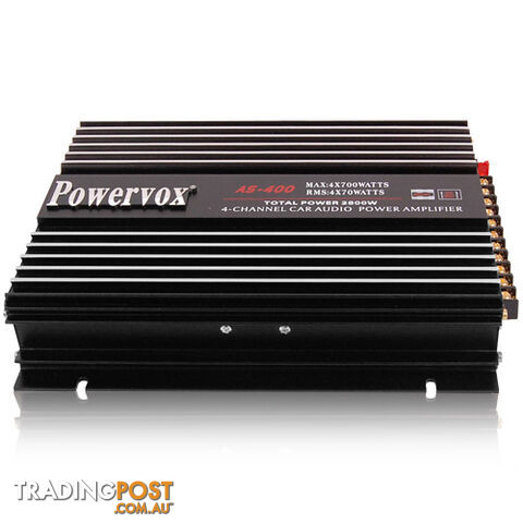 New PowerVox 2800 Watt 4 Channel Car Amplifier Black