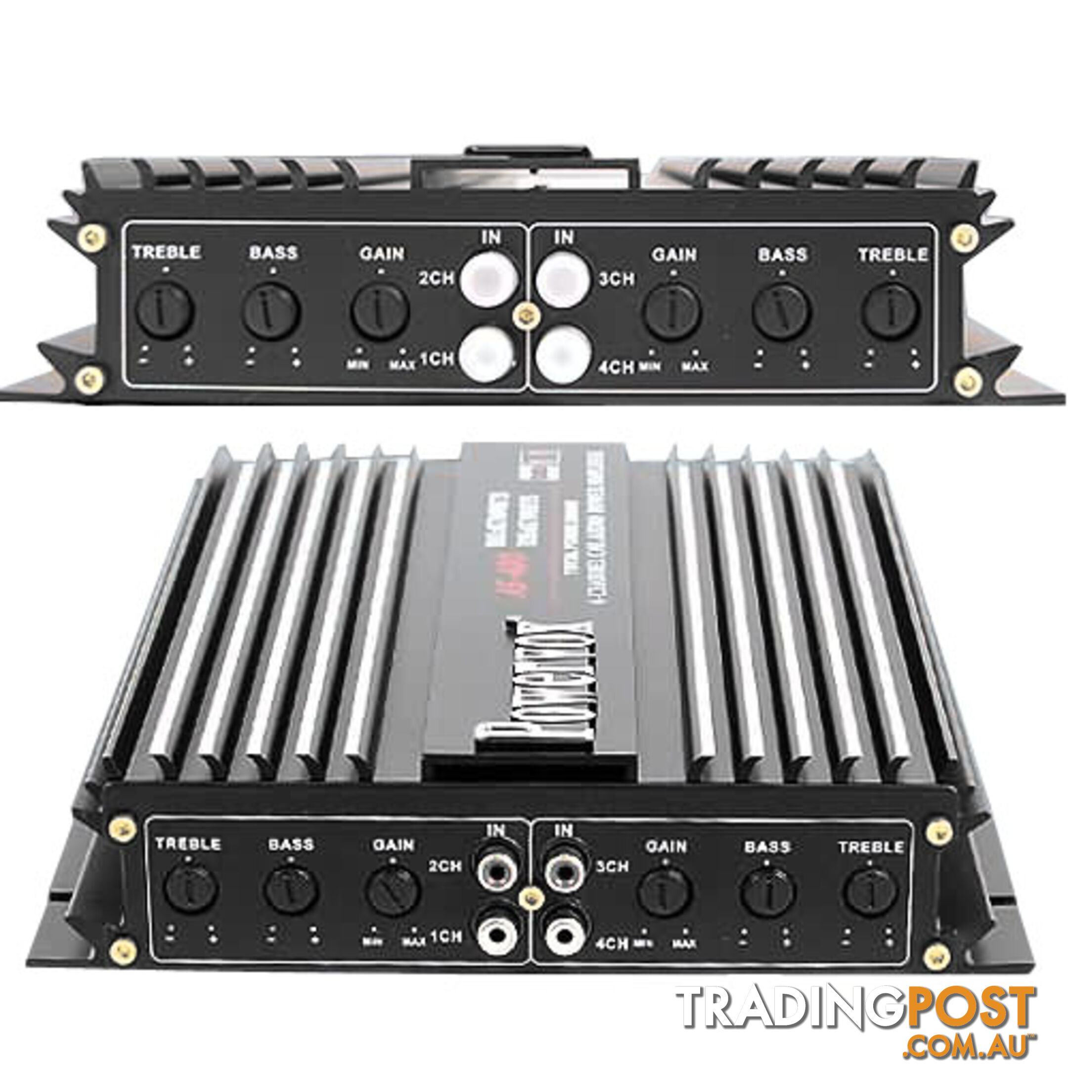 New PowerVox 2800 Watt 4 Channel Car Amplifier Black