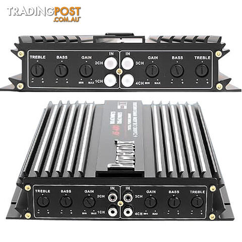 New PowerVox 2800 Watt 4 Channel Car Amplifier Black