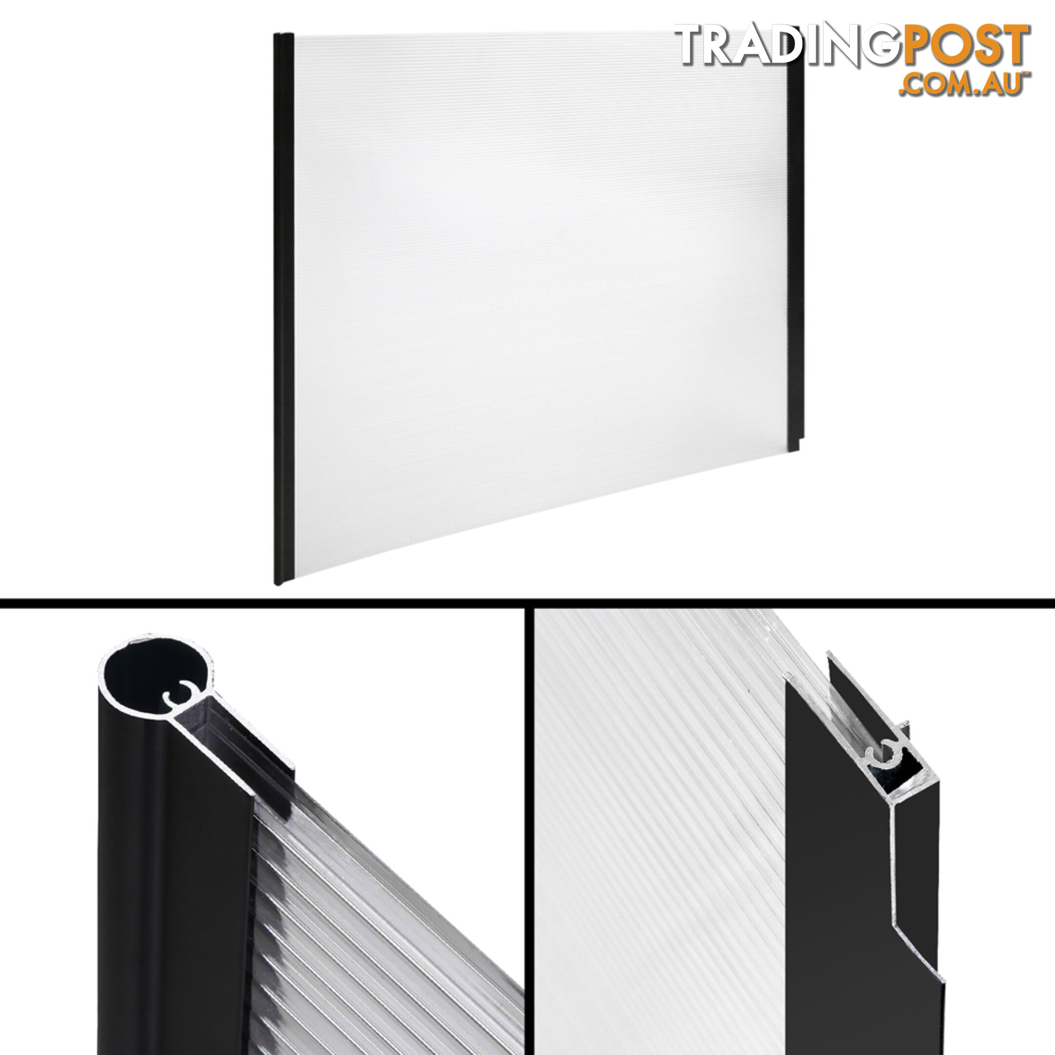 DIY Window Door Awning Cover Transparent 100 x 200cm