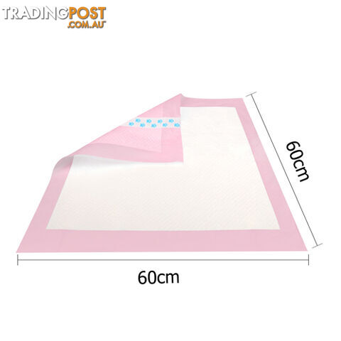 50 Puppy Pet Dog Toilet Training Pads Pink