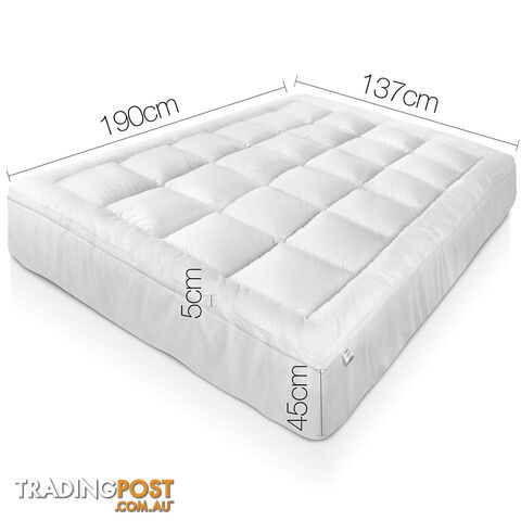 Duck Feather & Down Pillowtop Matress Topper - Double