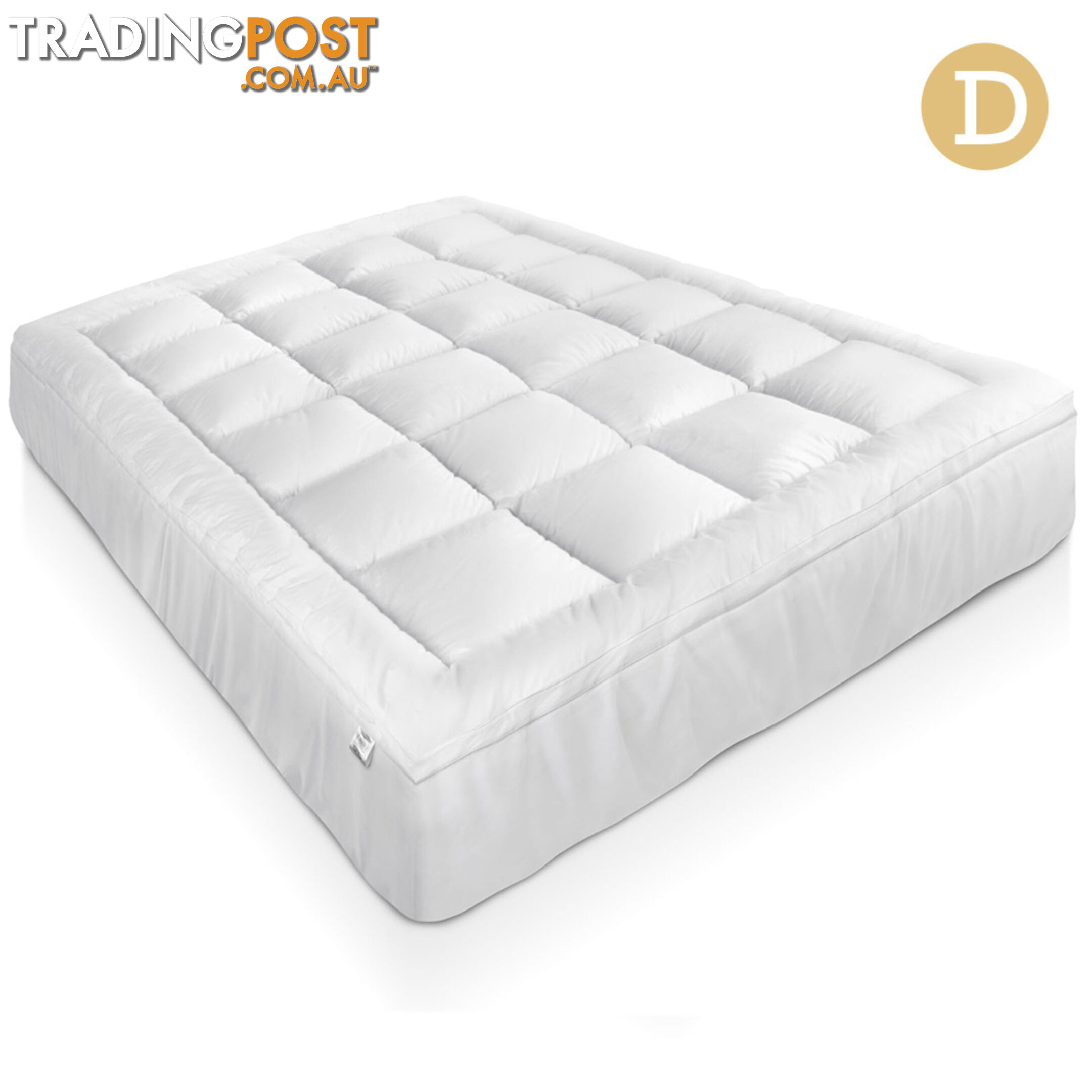 Duck Feather & Down Pillowtop Matress Topper - Double