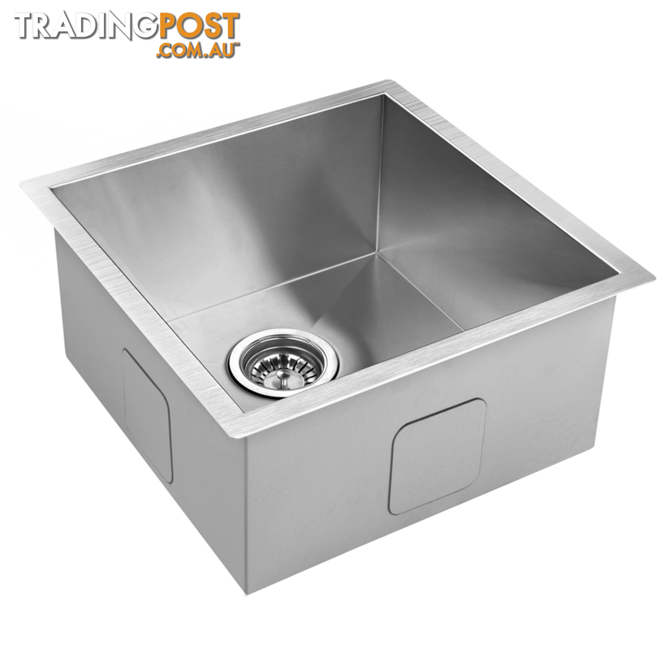 Stainless Steel Kitchen/Laundry Sink w/ Strainer Waste 440 x 440 mm