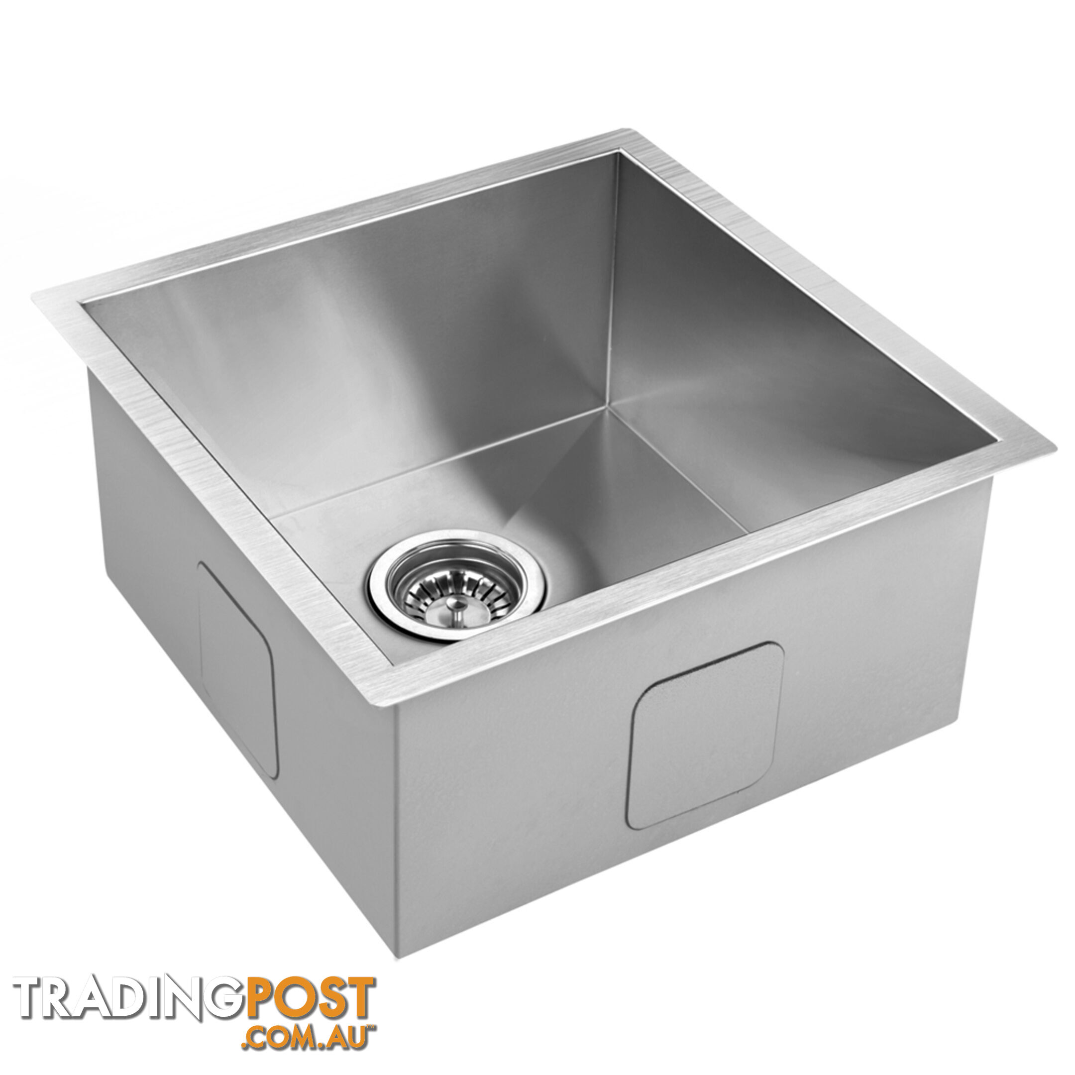 Stainless Steel Kitchen/Laundry Sink w/ Strainer Waste 440 x 440 mm