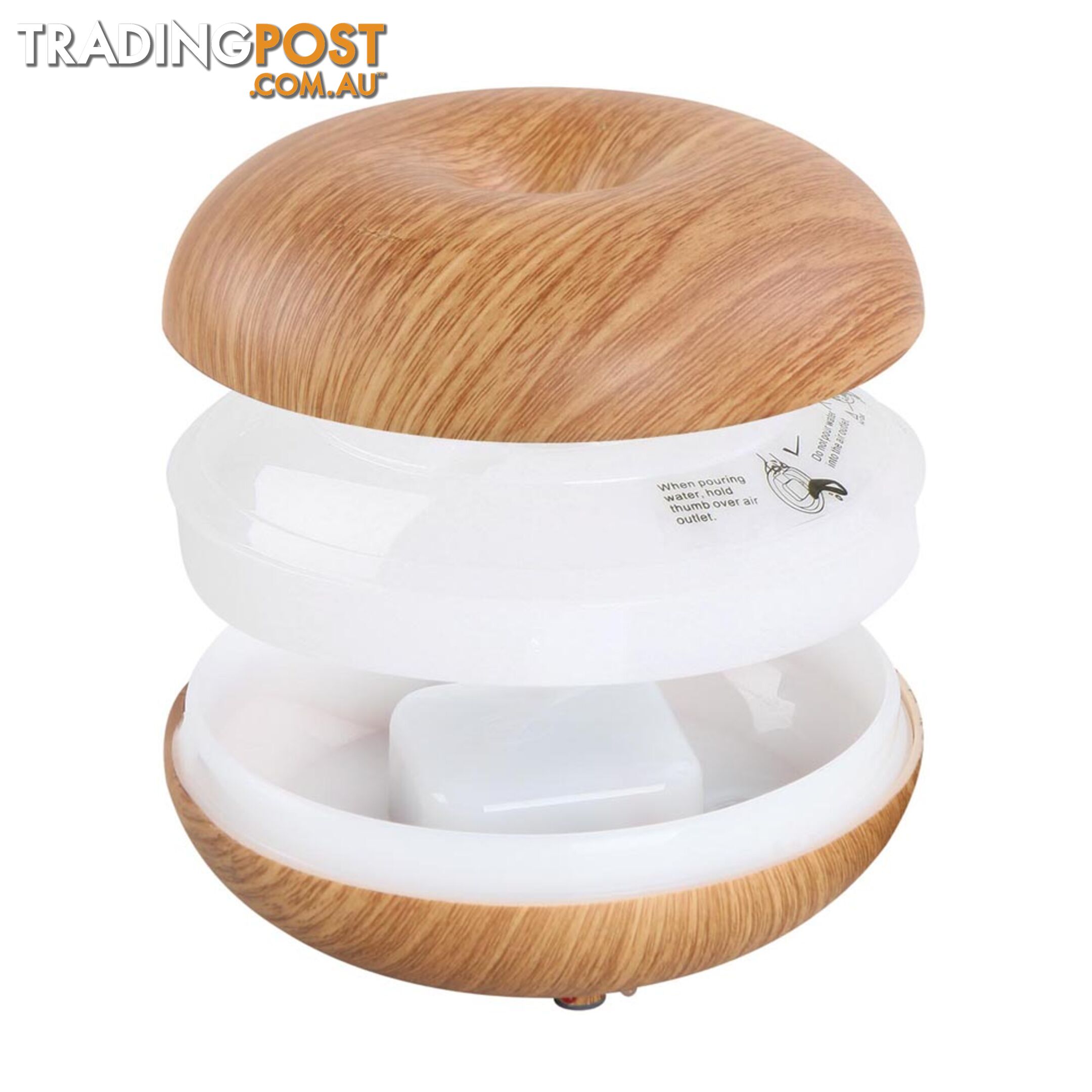 160ml 4-in-1 Aroma Diffuser Light Wood