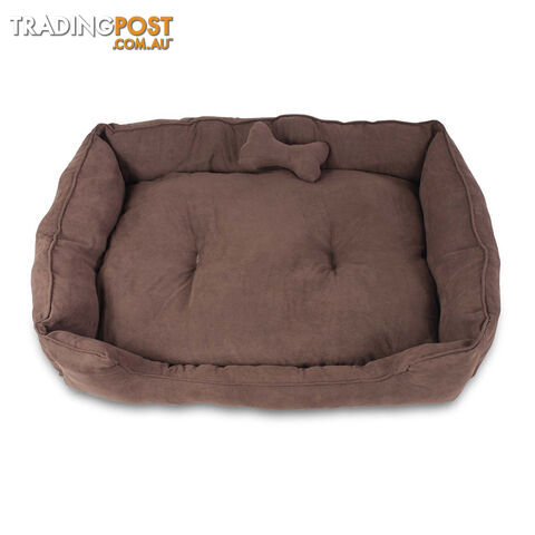 Faux Suede Washable Dog Bed - Large