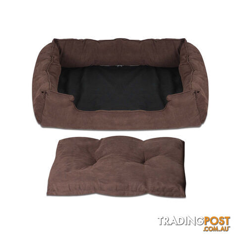 Faux Suede Washable Dog Bed - Large