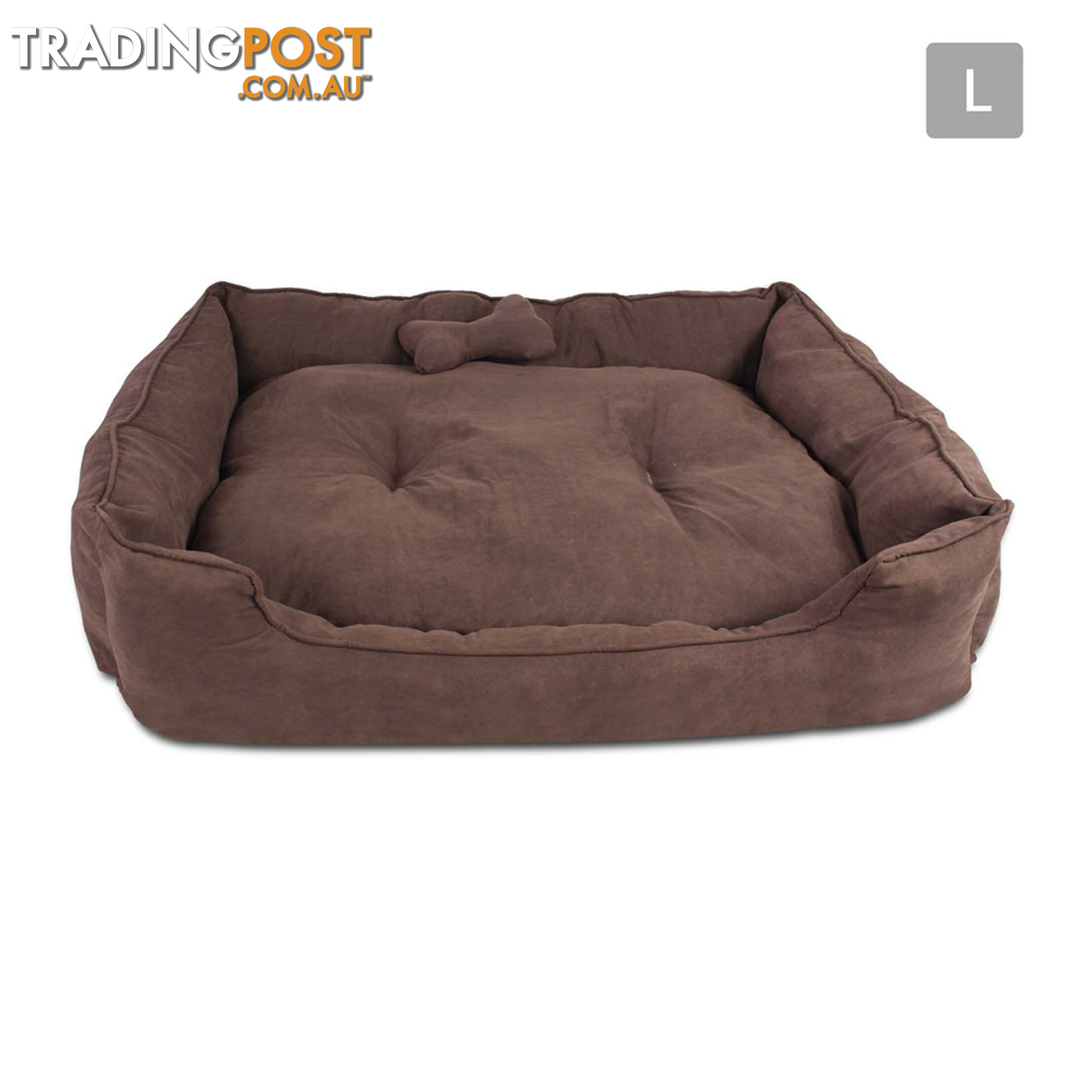 Faux Suede Washable Dog Bed - Large