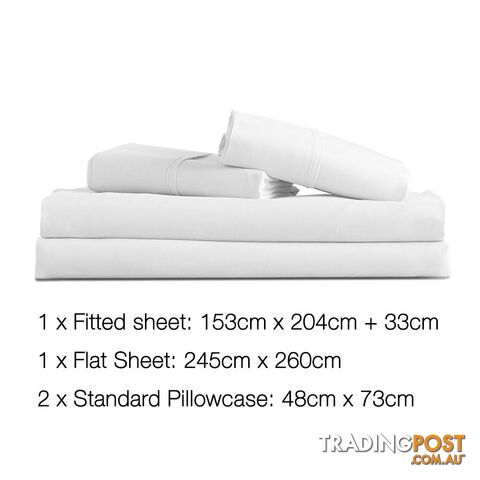 4 Piece Microfibre Sheet Set Queen _ÑÐ White - photo 2 of 4