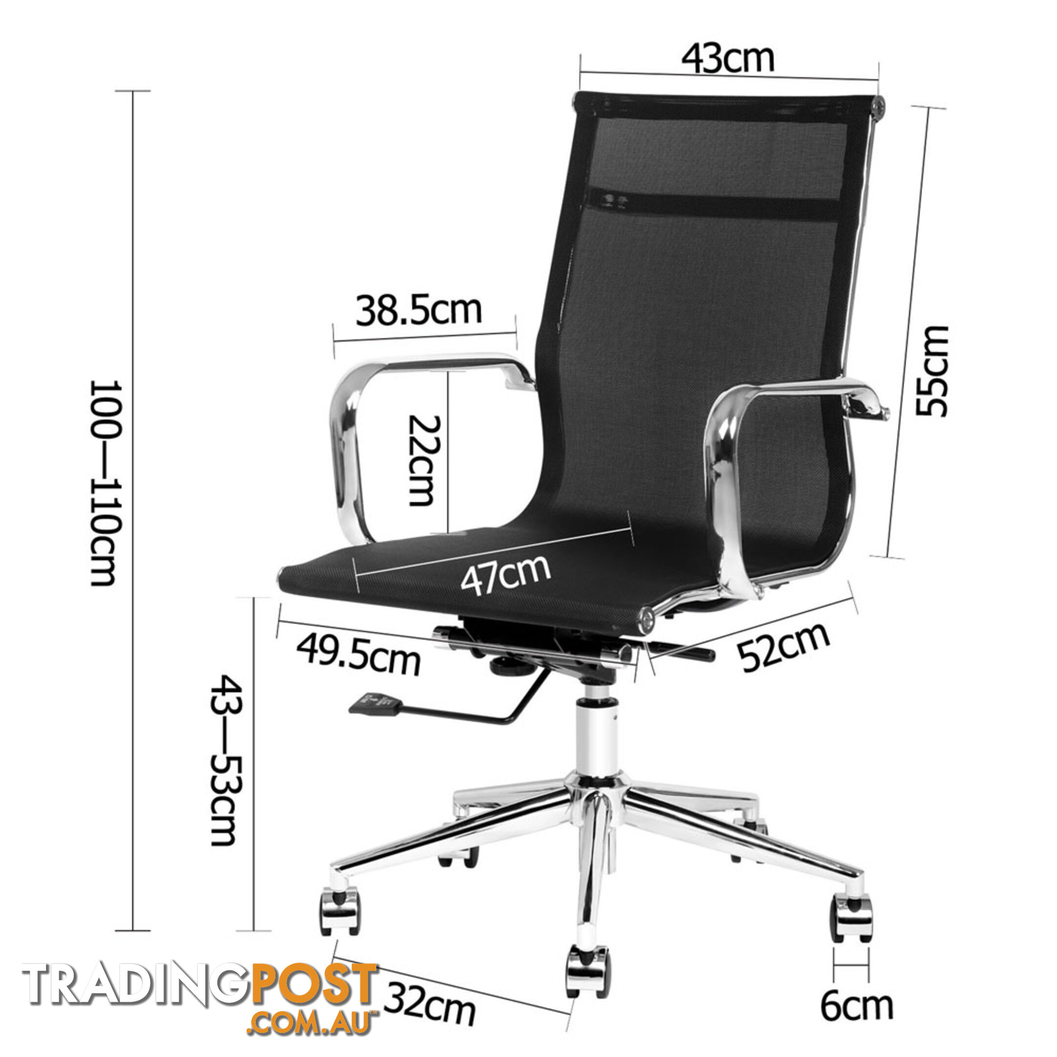 Executive Mesh Office Computer Chair Black