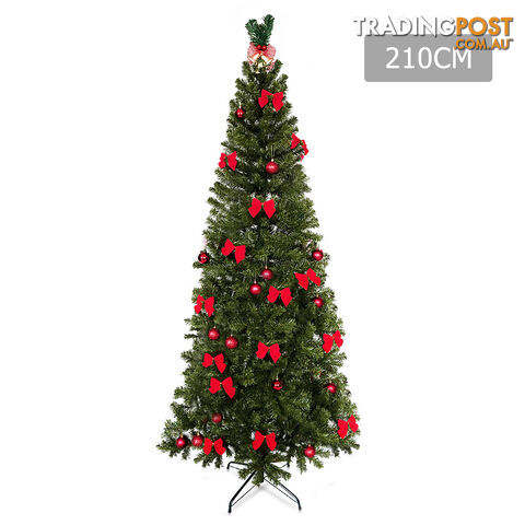 2.1M Christmas Tree with Ornaments - Green