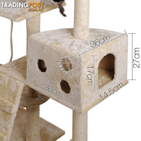 Cat Scratching Poles Post Furniture Tree 170cm Beige - photo 4 of 9