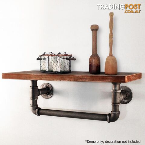 Rustic Industrial DIY Floating Pipe Shelf - photo 4 of 7