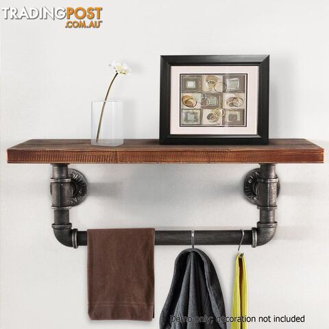 Rustic Industrial DIY Floating Pipe Shelf - photo 5 of 7