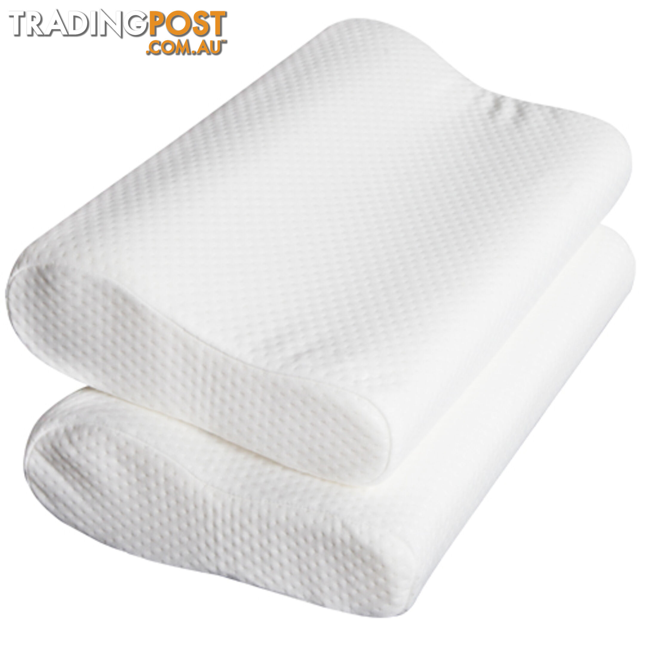 Set of 2 Visco Elastic Memory Foam Contour Pillows