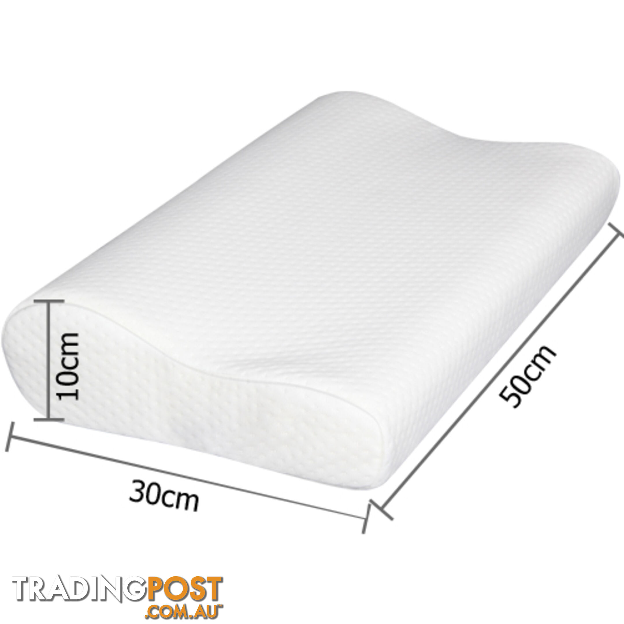 Set of 2 Visco Elastic Memory Foam Contour Pillows