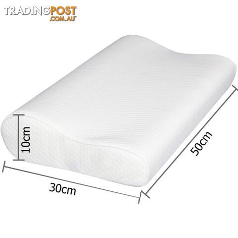 Set of 2 Visco Elastic Memory Foam Contour Pillows