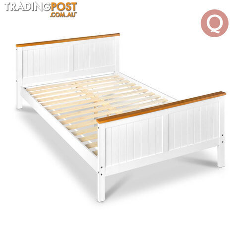 Pine Wood Queen Bed Frame