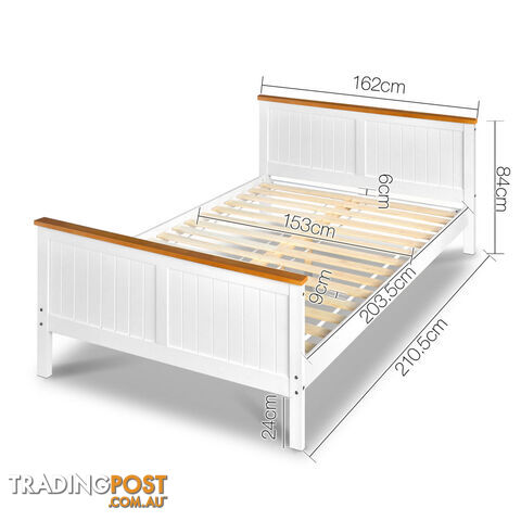 Pine Wood Queen Bed Frame