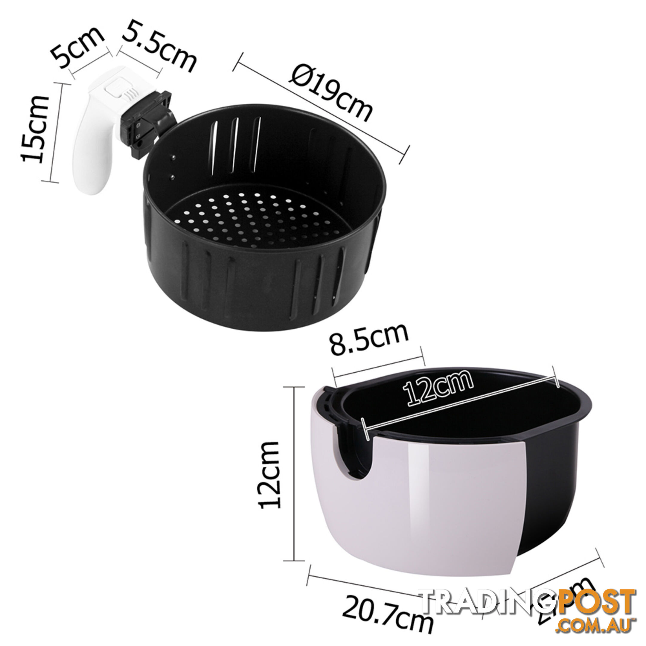 5 Star Chef Oil-Less Air Fryer 2.2L - White