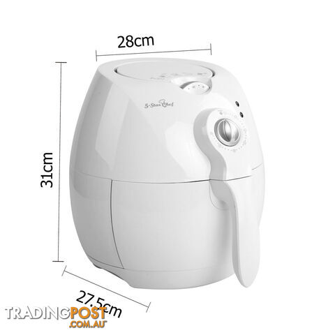 5 Star Chef Oil-Less Air Fryer 2.2L - White