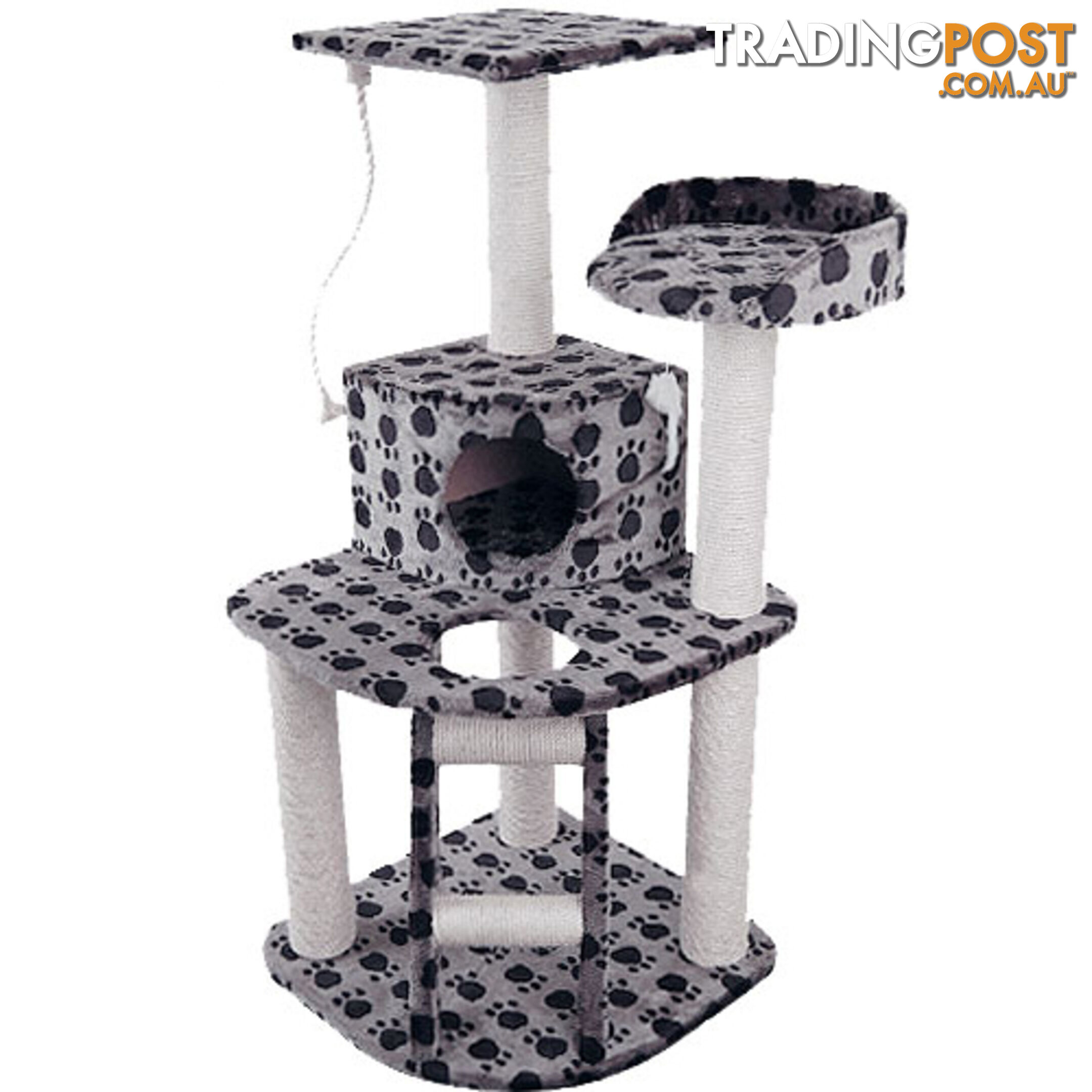 Cat Scratching Poles Post Furniture Tree House Condo Black Grey