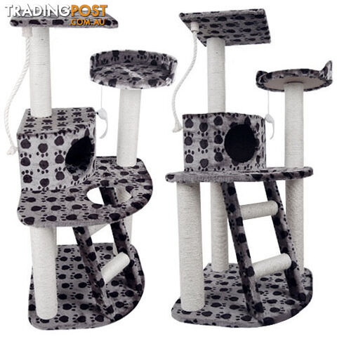 Cat Scratching Poles Post Furniture Tree House Condo Black Grey