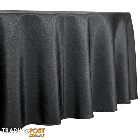 4 Pcs Wedding Table Cloth Round 305cm Black