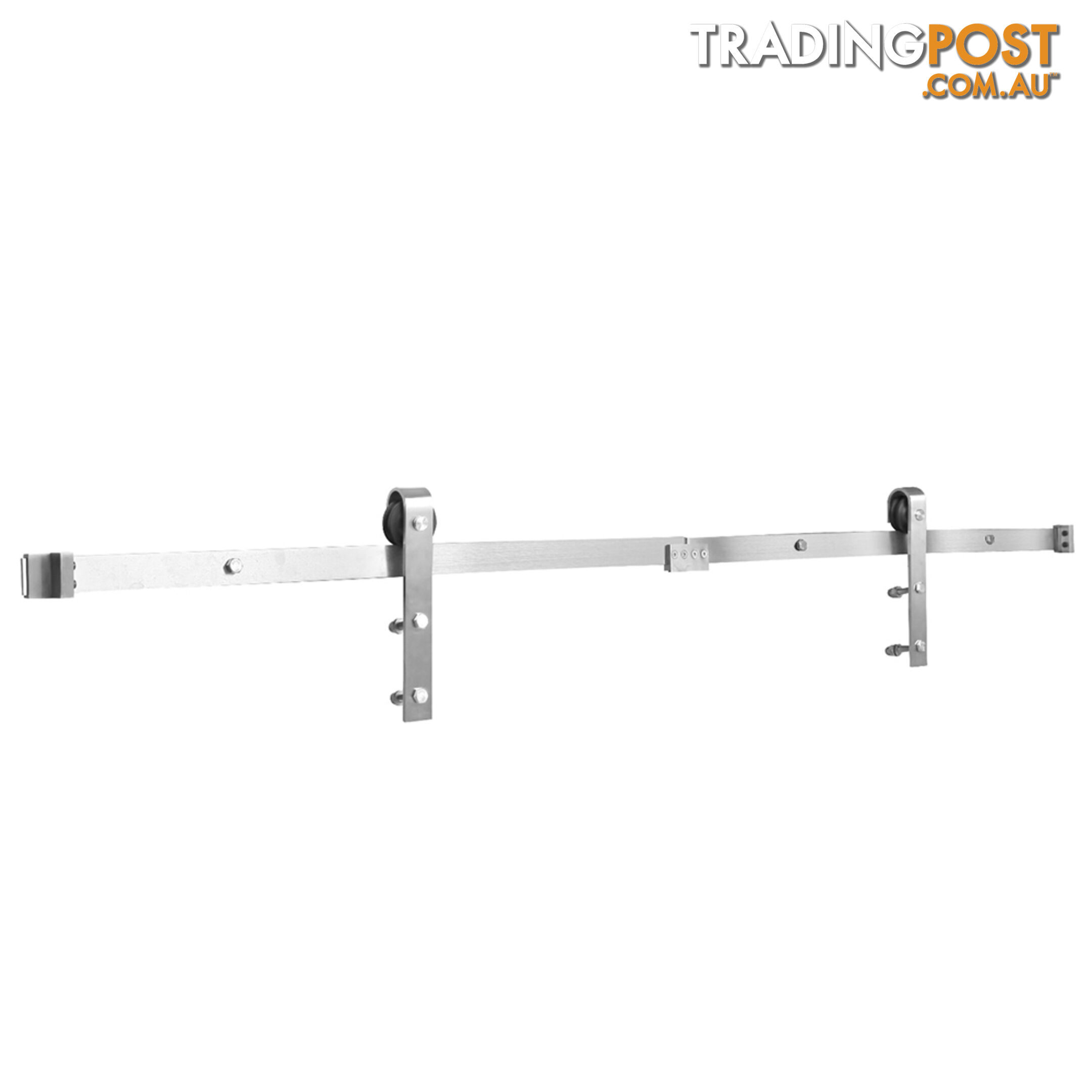 Large Sliding Barn Door Hardware Set - Silver