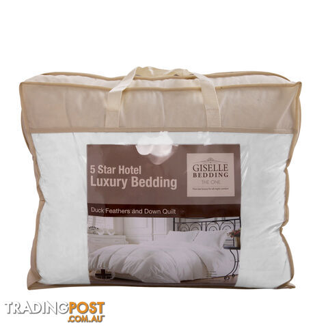 Duck Feather Down Quilt Queen White