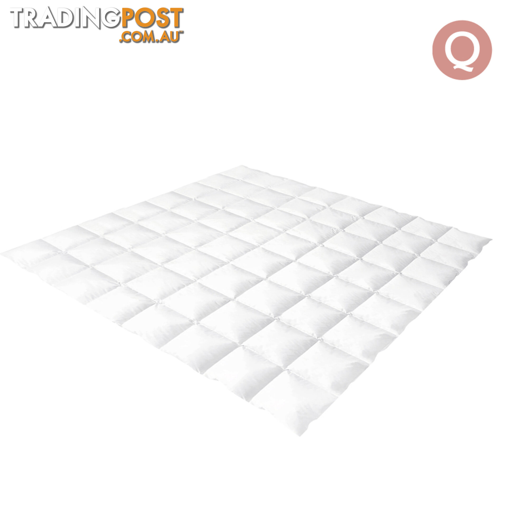 Duck Feather Down Quilt Queen White