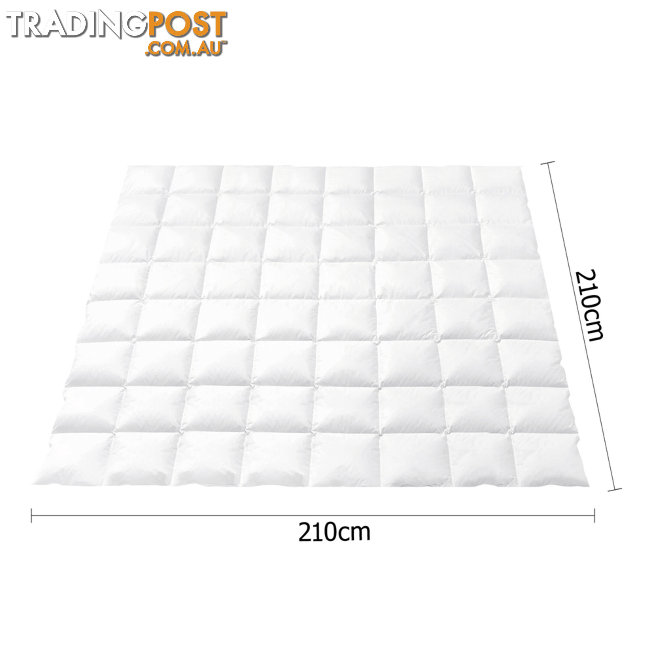 Duck Feather Down Quilt Queen White