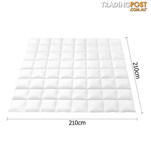 Duck Feather Down Quilt Queen White