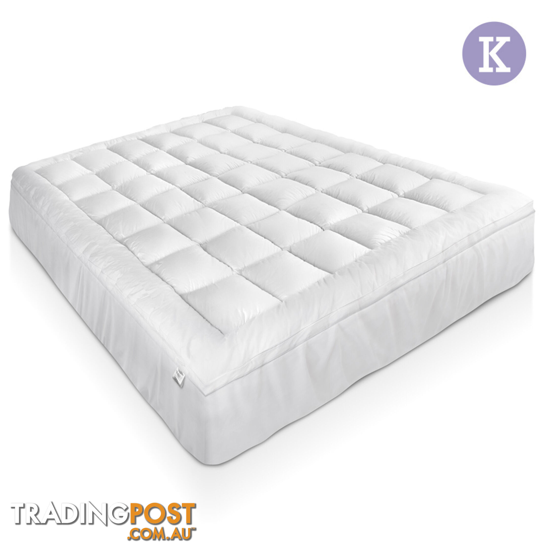 Duck Feather & Down Pillowtop Matress Topper - King