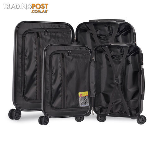 Set of 2 Premium Hard Shell Travel Luggage with TSA Lock - Grey