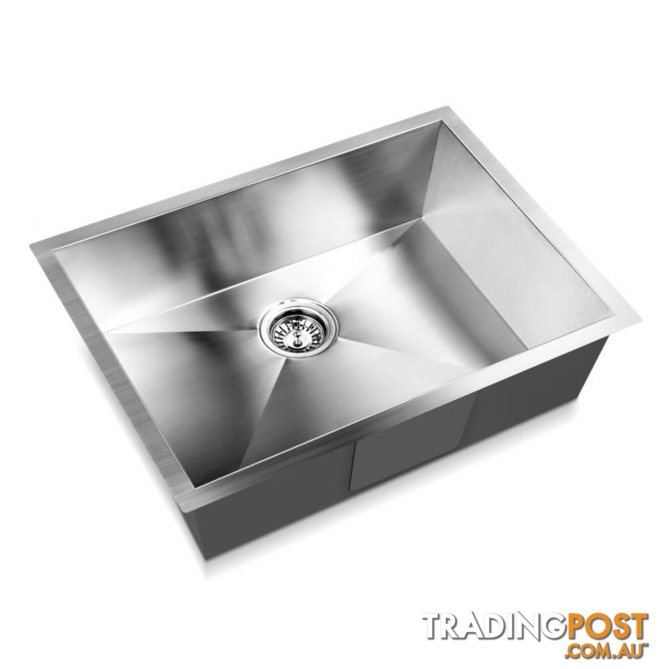 Stainless Steel Kitchen/Laundry Sink with Waste Strainer 600 x 450 mm