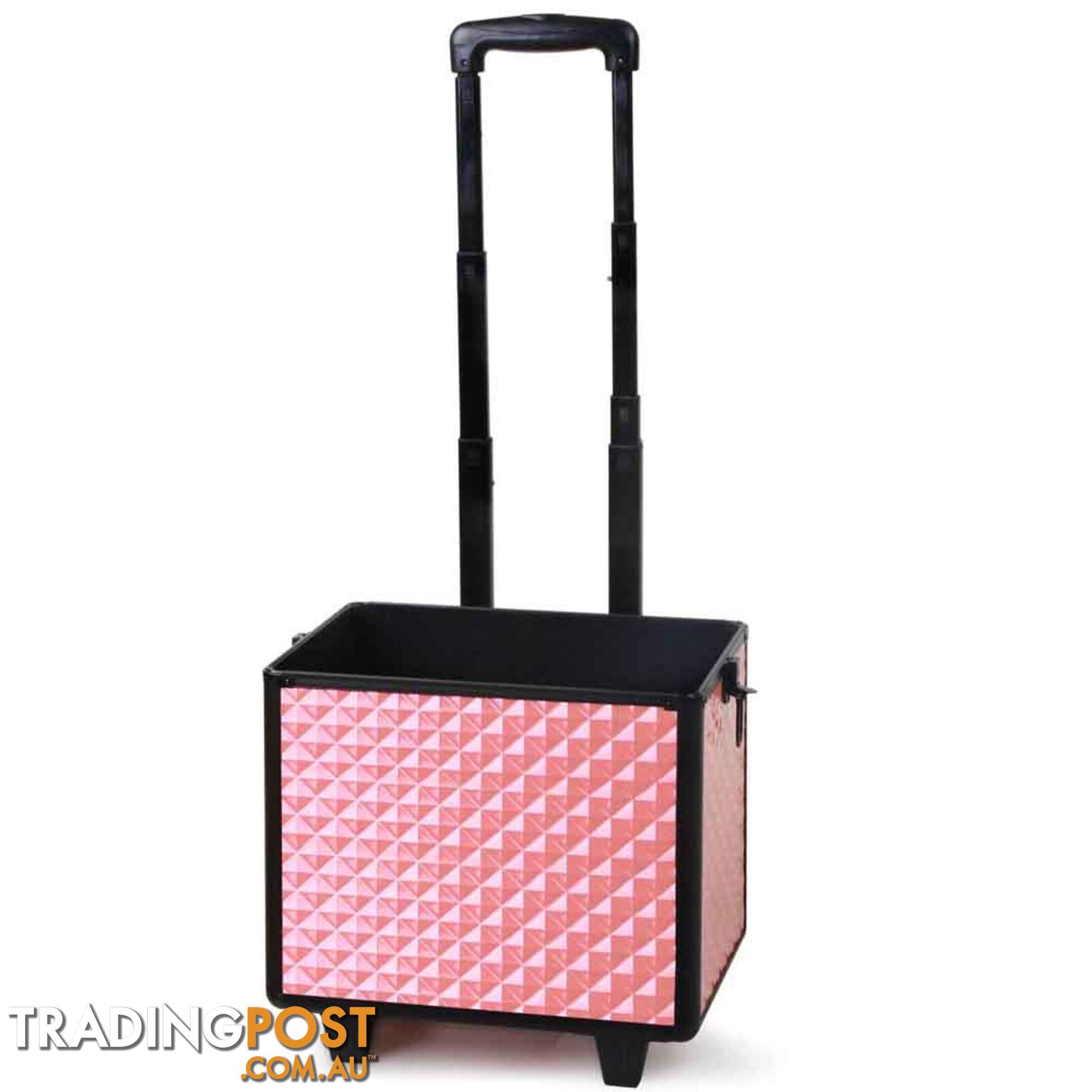 7 in 1 Portable Beauty Make up Cosmetic Trolley Case Pink