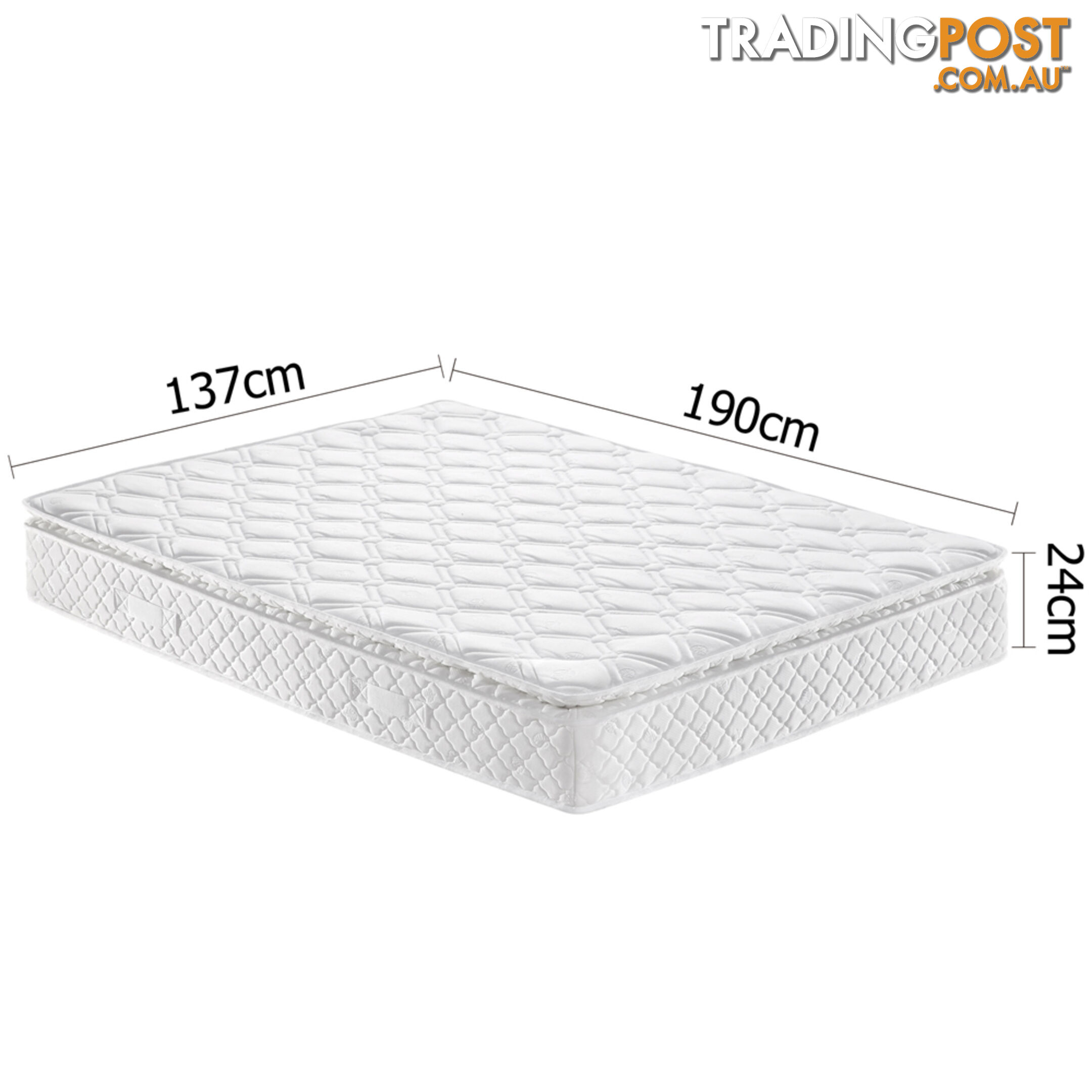 Pillow Top Pocket Spring Medium Firm Mattress Double